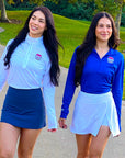 Golf Mindz Brain Ball Women's Quarter Zip Long Sleeve Pullover