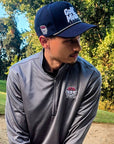 Golf Mindz Men's Quarter Zip Long Sleeve Pullover