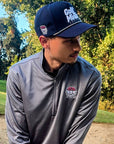 Golf Mindz Brain Ball Men's Quarter Zip Long Sleeve Pullover