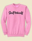 Unisex Golf Mindz 3D Script Crew Fleece Sweatshirt