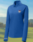 Golf Mindz Brain Ball Women's Quarter Zip Long Sleeve Pullover