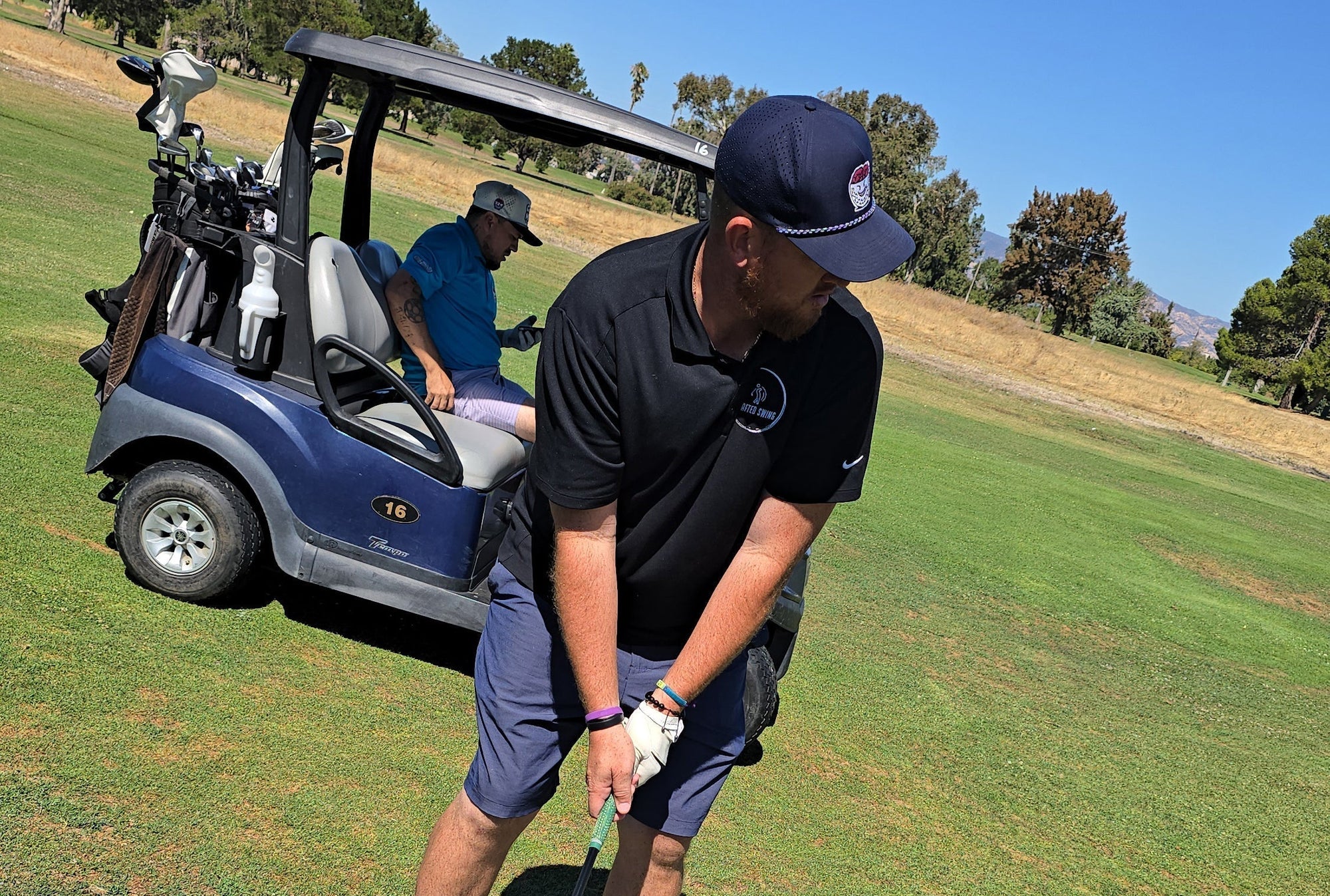 Come Play - Former Golf Pro Elliott Paylor plays a par 4 at Cypress Lakes Golf Course