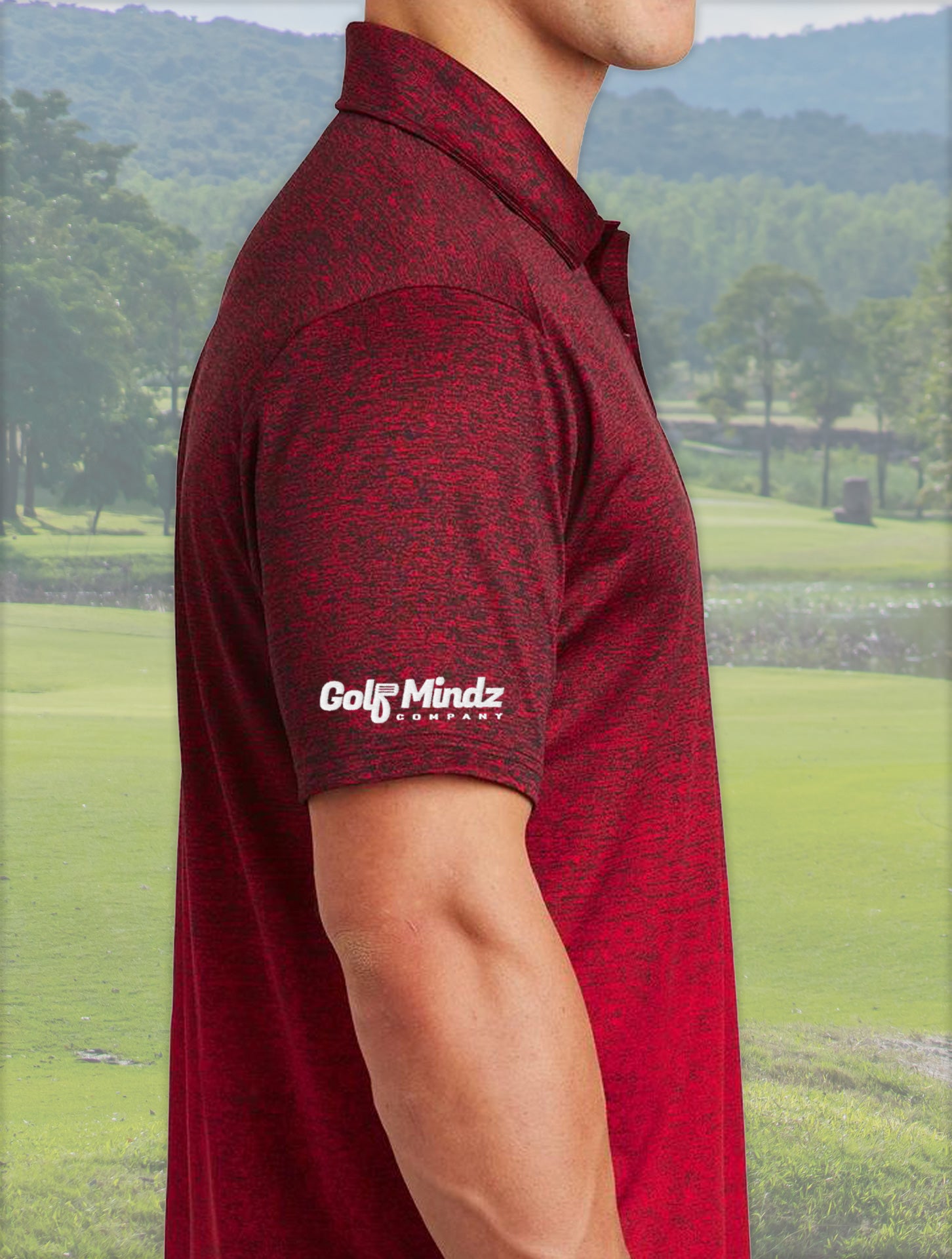 Golf Mindz Brain Ball Men's Gradient Polo