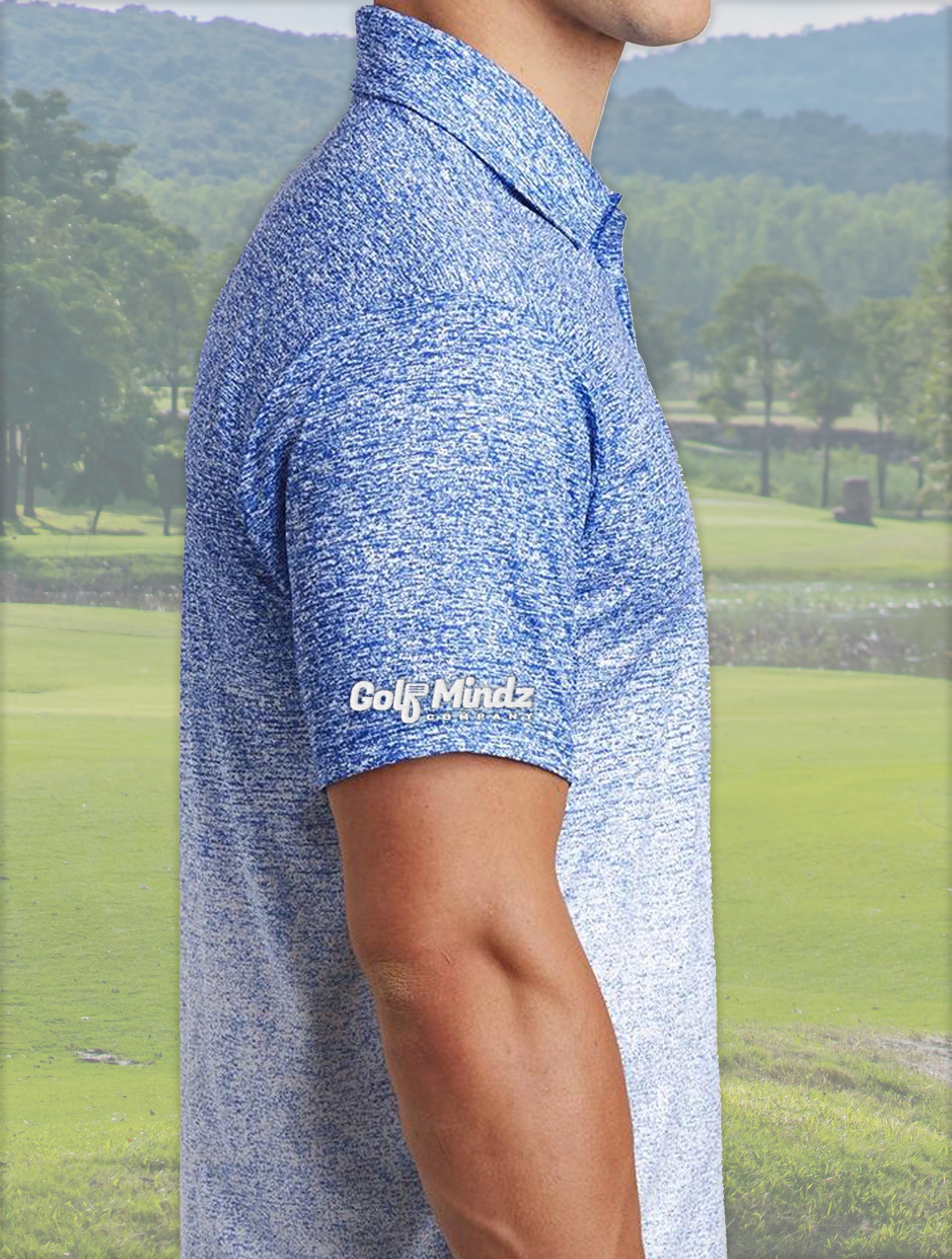 Golf Mindz Brain Ball Men's Gradient Polo