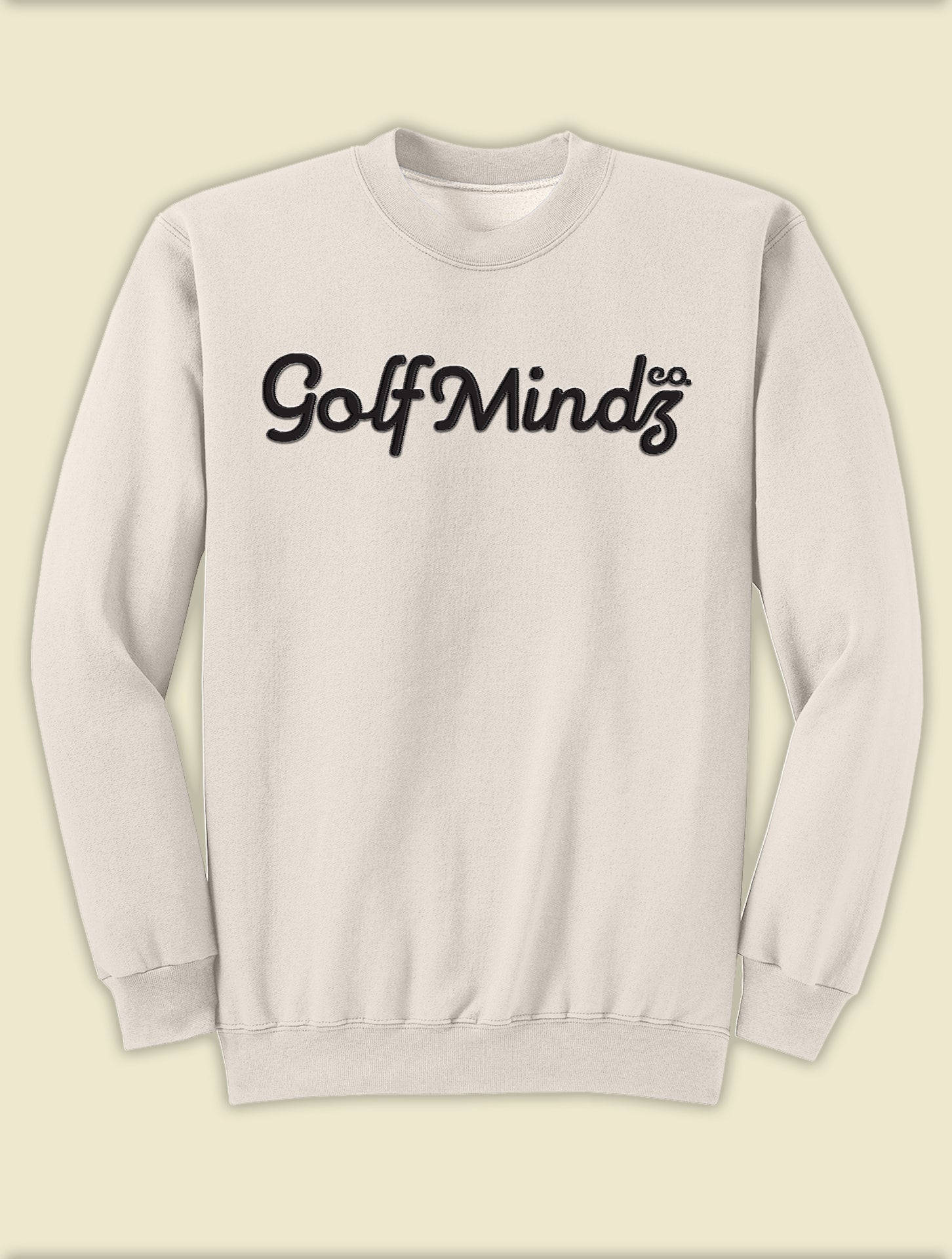 Unisex Golf Mindz 3D Script Crew Fleece Sweatshirt