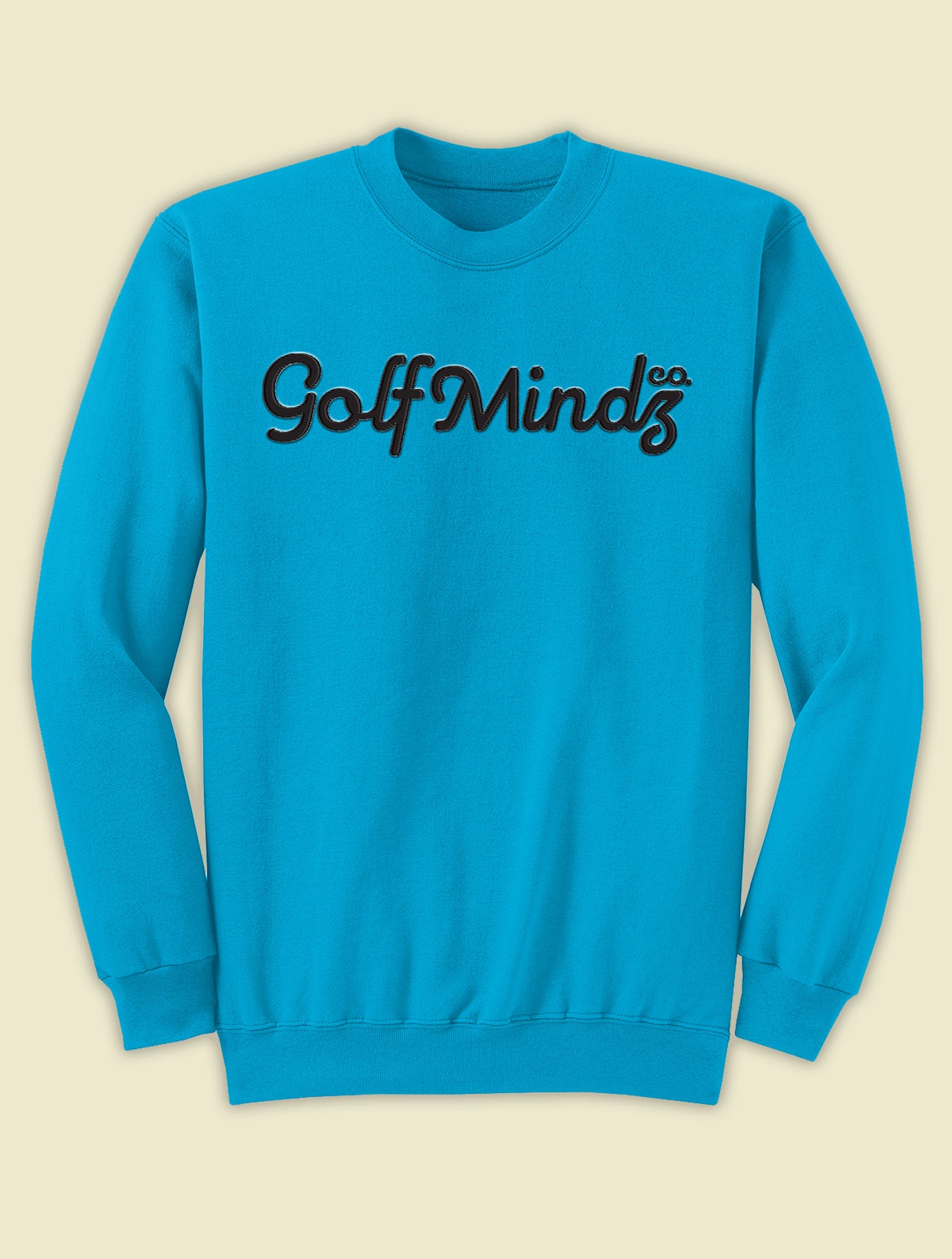 Unisex Golf Mindz 3D Script Crew Fleece Sweatshirt