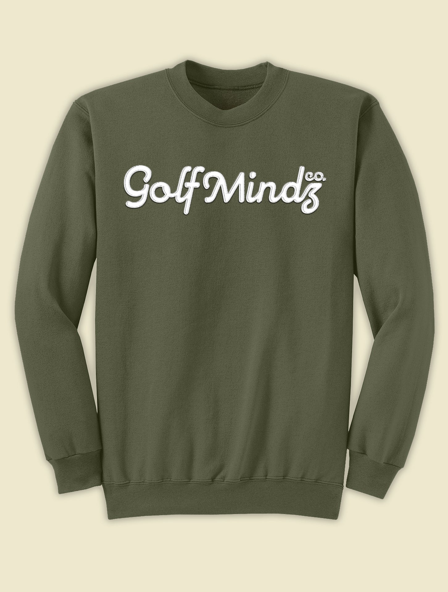 Unisex Golf Mindz 3D Script Crew Fleece Sweatshirt