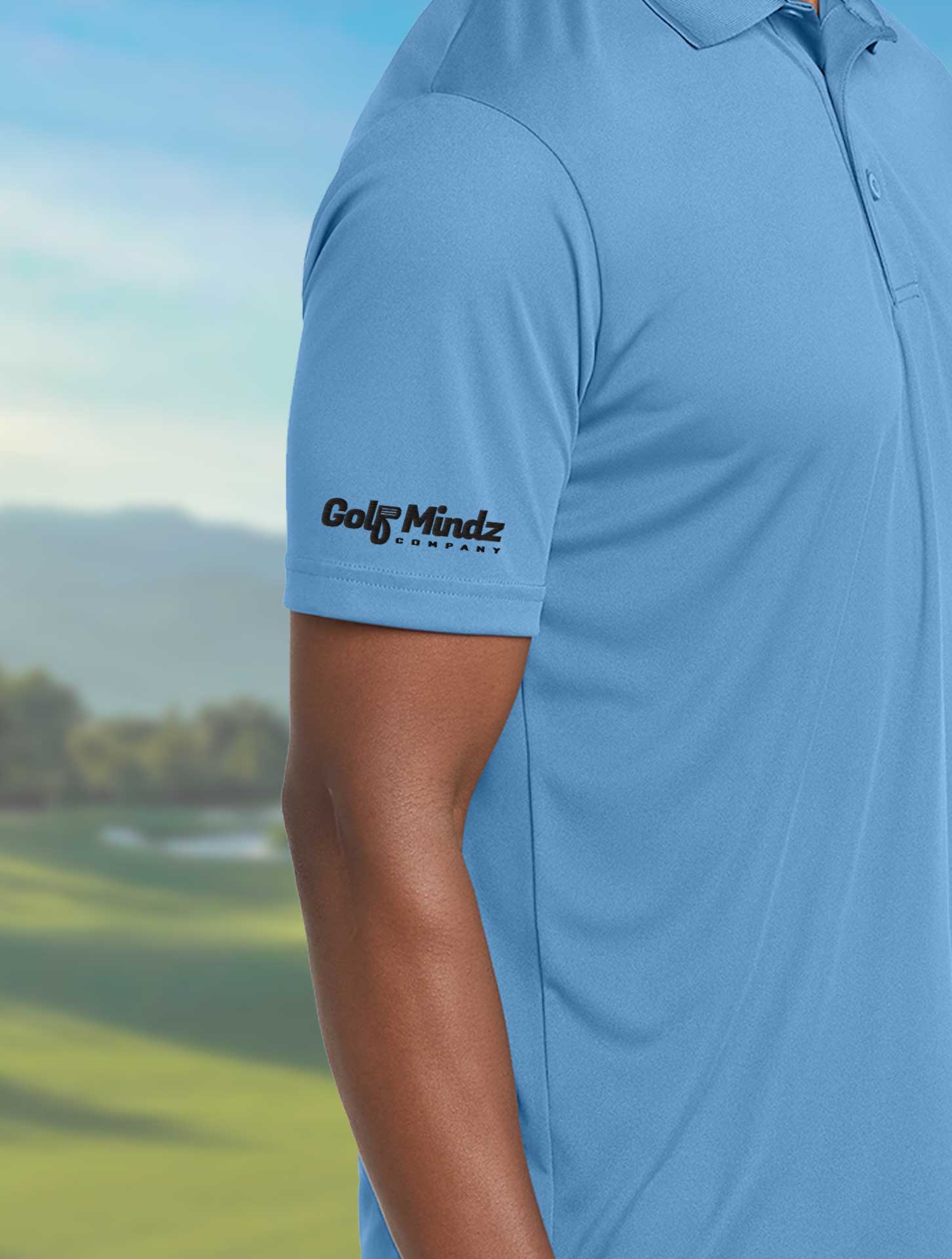 Golf Mindz Brain Ball Men's Tee Off Polo