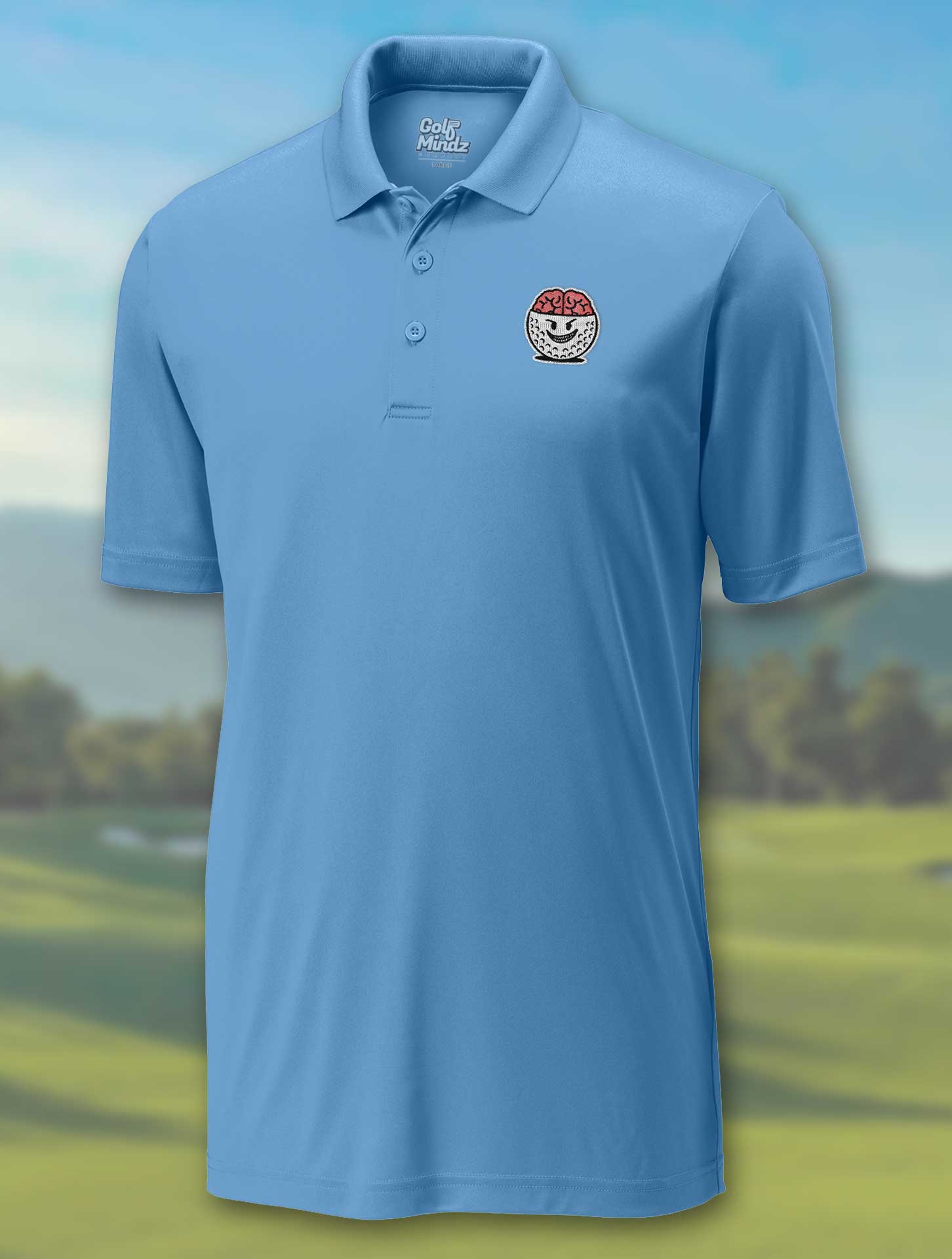 Golf Mindz Brain Ball Men's Tee Off Polo