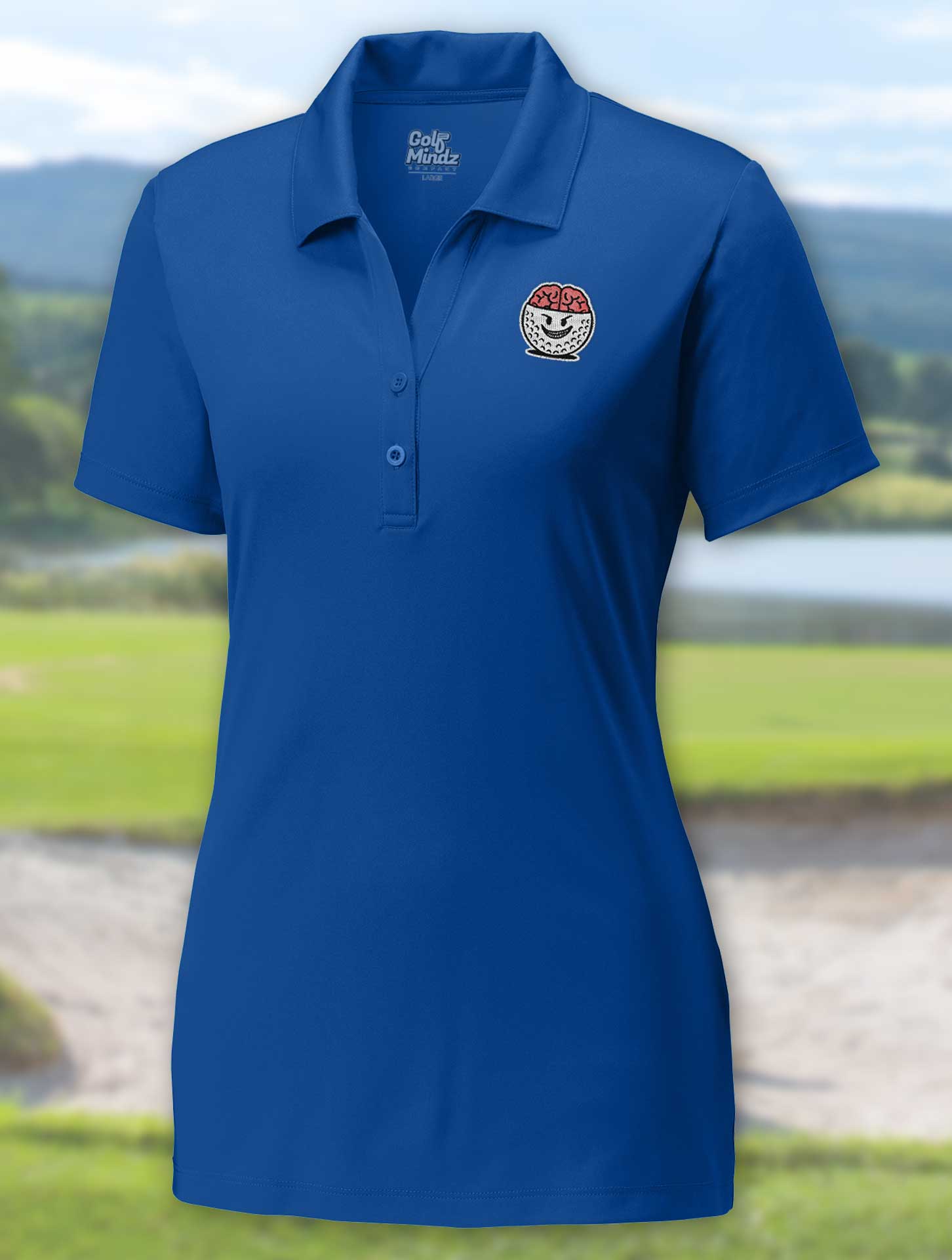 Golf Mindz Brain Ball Women's Tee Off Polo